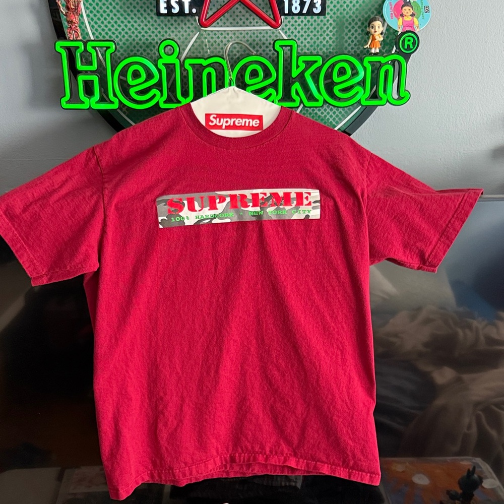 $OLD *Depop Supreme 100% Hardcore T-Shirt Sz Large Pre-Owned